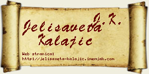 Jelisaveta Kalajić vizit kartica